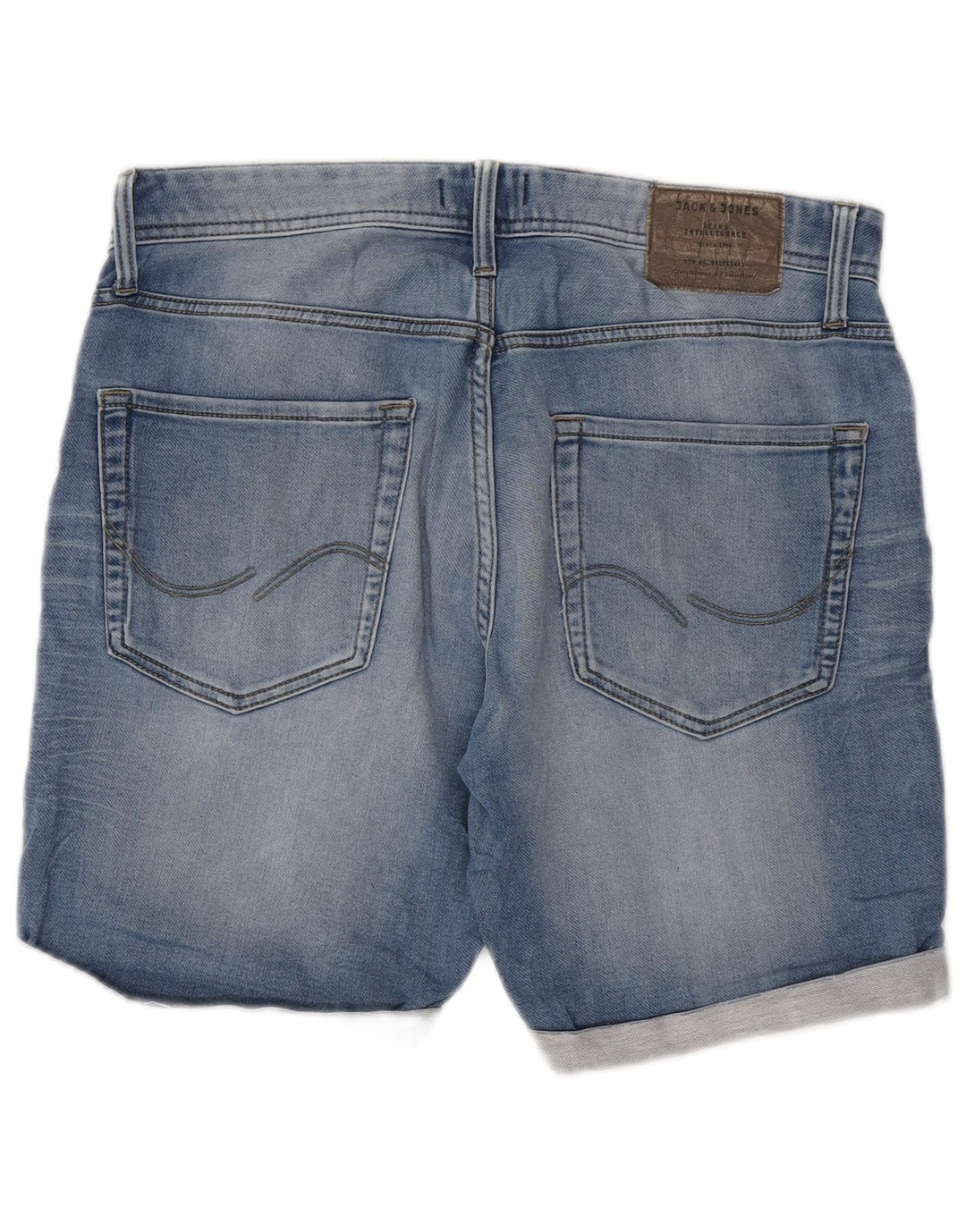 Męskie spodenki jeansowe Jack & Jones o regularnym kroju, średnie W32, niebieska bawełna