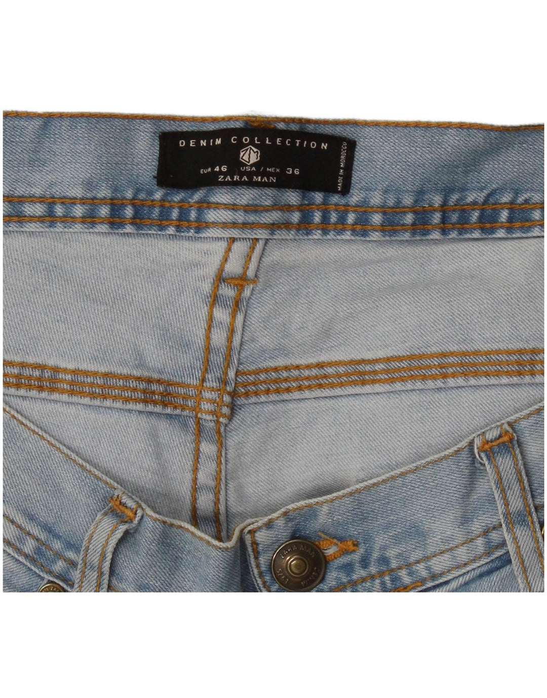 Męskie jeansy Zara Slim EU 46 XL W36 L32 Niebieskie