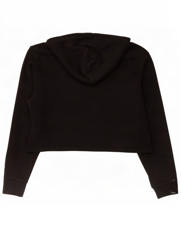 Damska bluza z kapturem Adidas Crop Oversized UK 14 Średnia czarna bawełna
