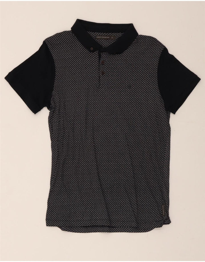 FRENCH CONNECTION Mens Polo Shirt Medium Black Colourblock Cotton Vintage French Connection and Second-Hand French Connection from Messina Hembry 