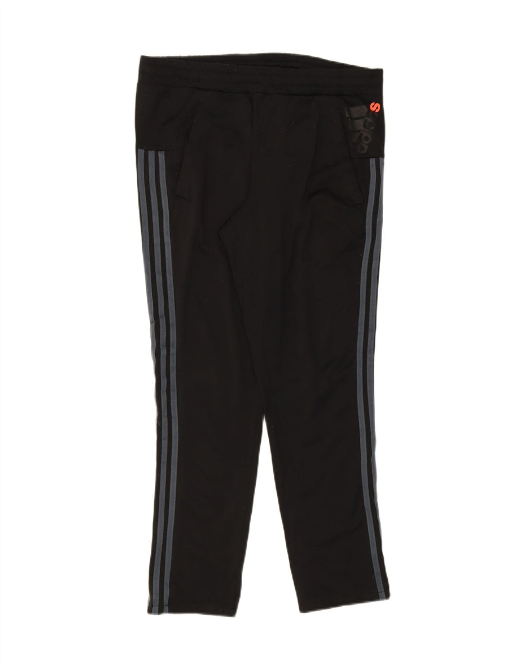 ADIDAS Mens Graphic Tracksuit Trousers UK 38/40 Medium  Black Polyester Vintage Adidas and Second-Hand Adidas from Messina Hembry 