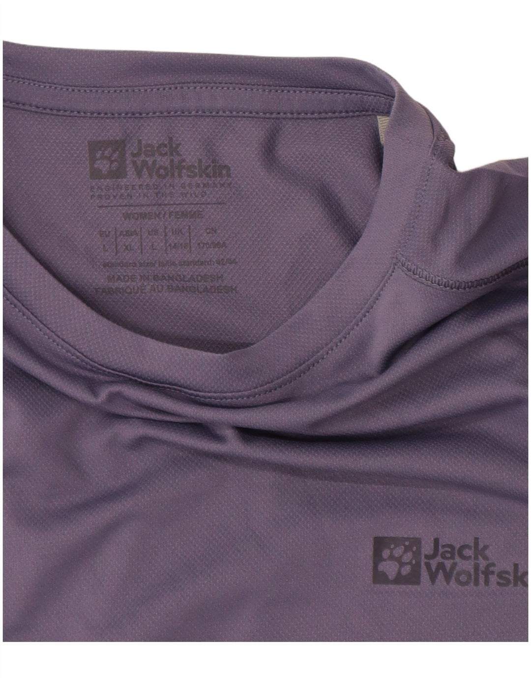 T-shirt damski JACK WOLFSKIN Top UK 14/16, duży, fioletowy poliester