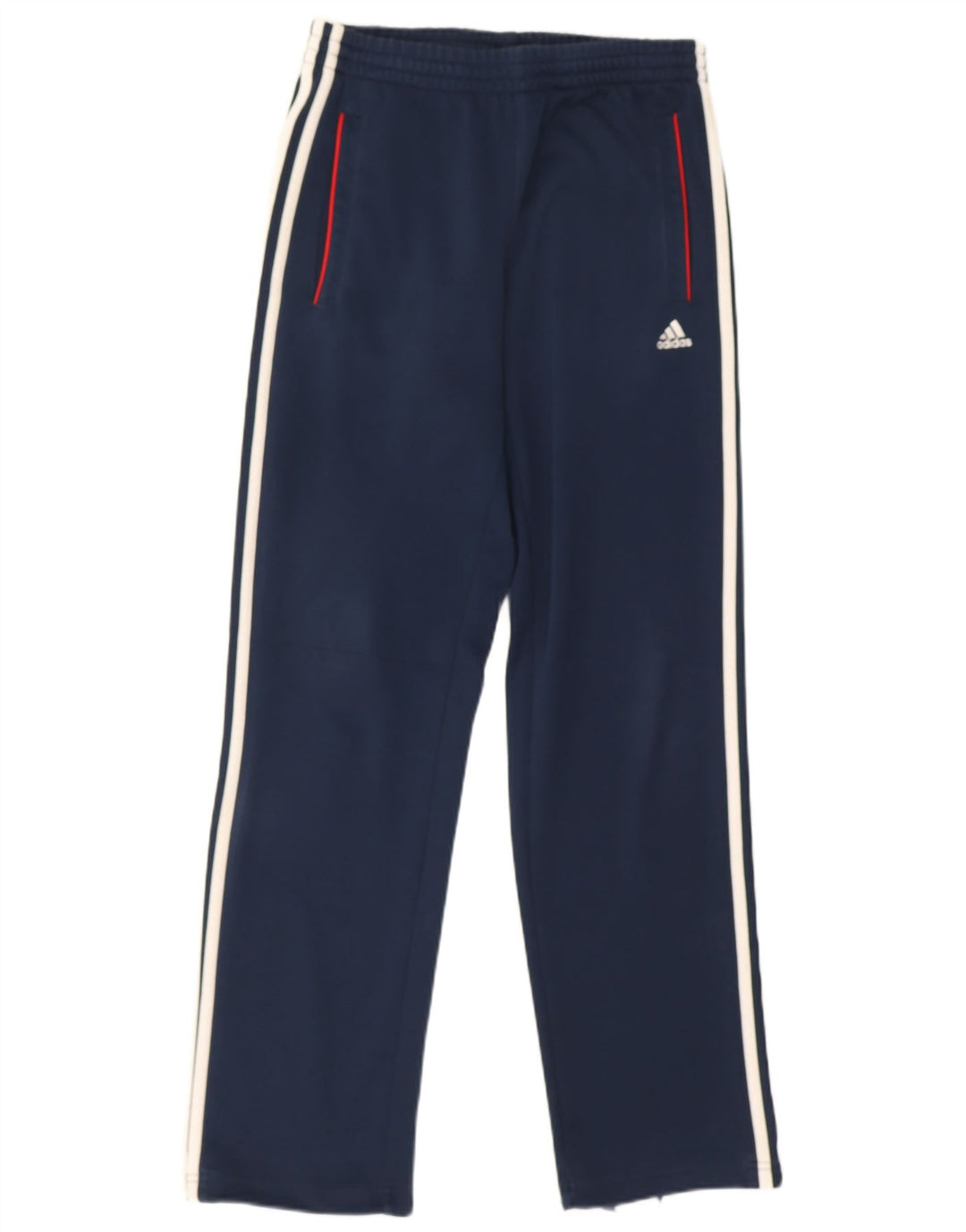 Adidas Męski pełny dres UK 36/38 Mały granatowy poliester z blokami kolorów