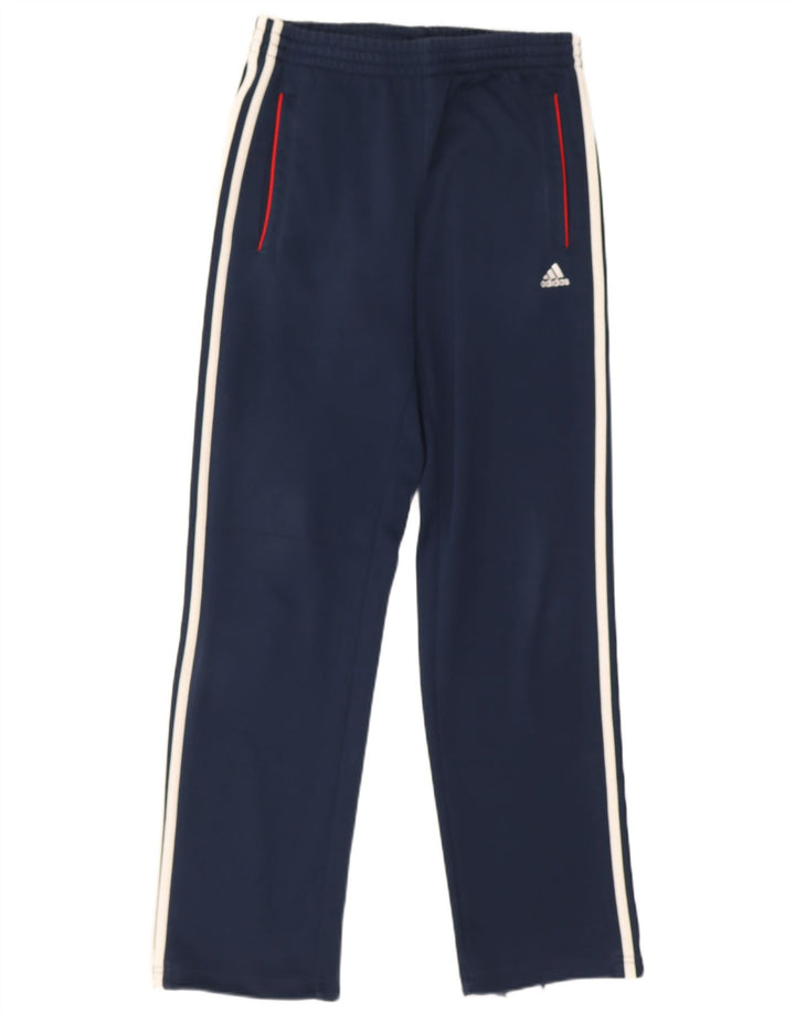 Adidas Męski pełny dres UK 36/38 Mały granatowy poliester z blokami kolorów