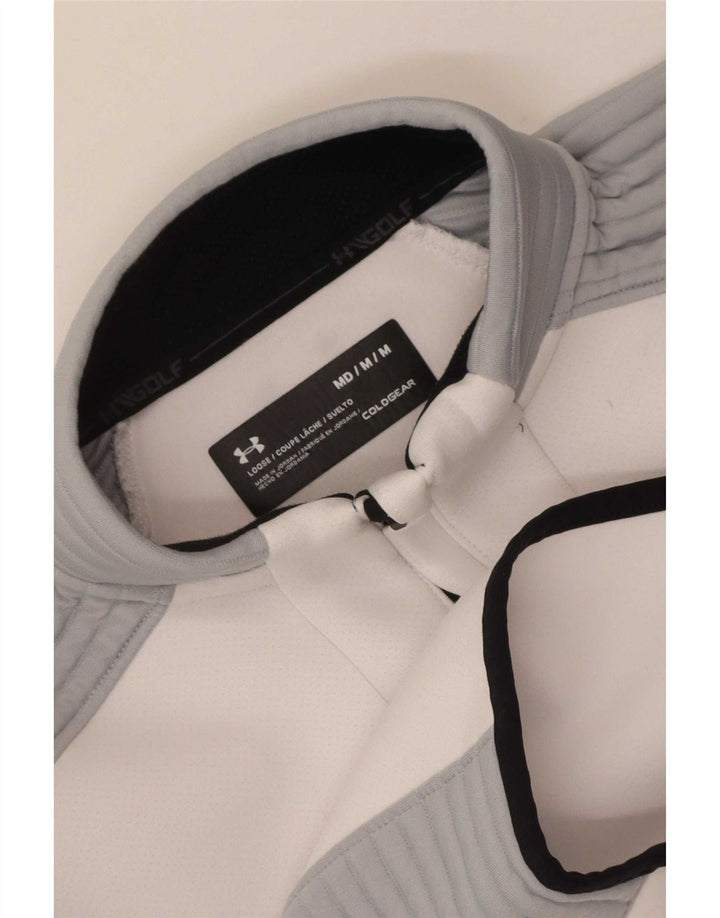 Męski dres Under Armour Cold Gear z pulowerem w kolorze średniej bieli