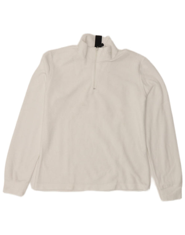 Colmar Womens Zip Neck Fleece Jumper UK 10 Small White Polyester