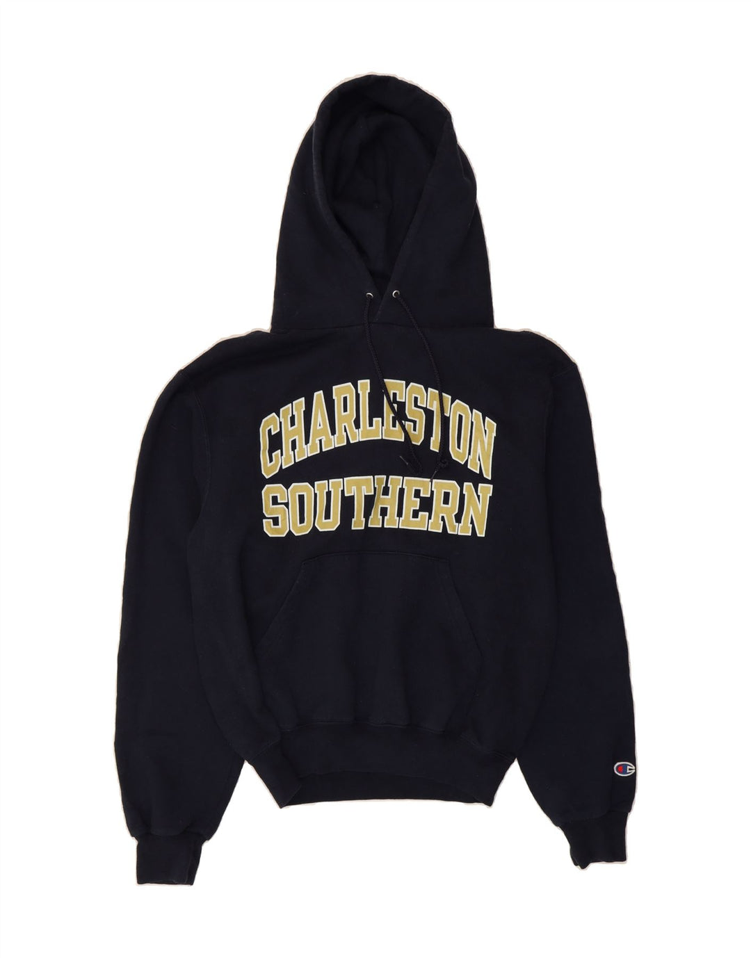 CHAMPION Womens Oversized Hoodie Jumper UK 10 Small Navy Blue Vintage Champion and Second-Hand Champion from Messina Hembry 
