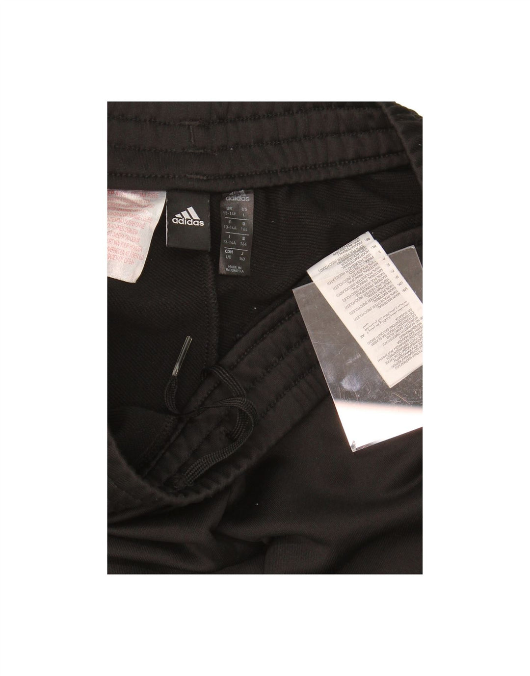 ADIDAS Boys Tracksuit Trousers 13-14 Years  Black Polyester