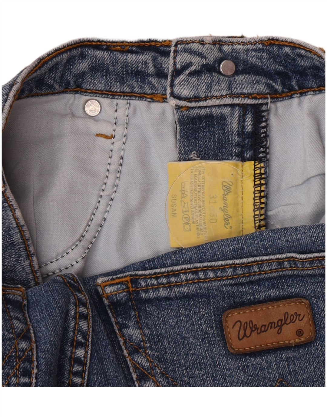 Wrangler Damskie Susan Slim Jeans W31 L30 Niebieskie bawełniane