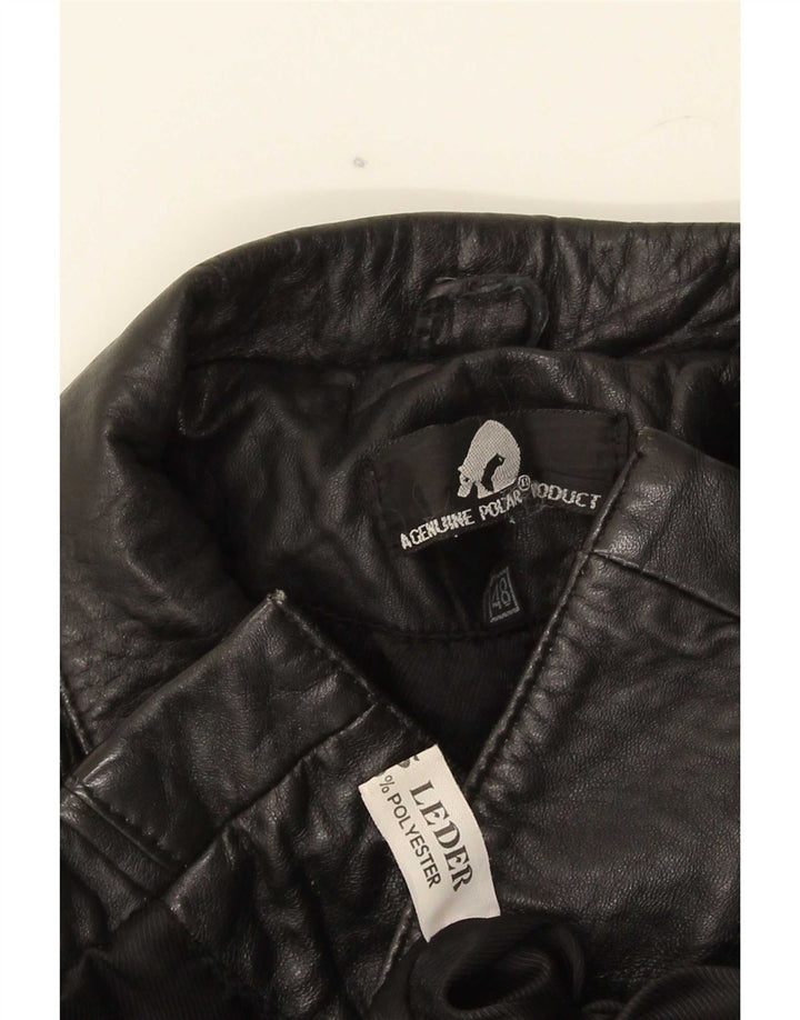 Vintage damska kurtka skórzana IT 48 XL czarna skóra