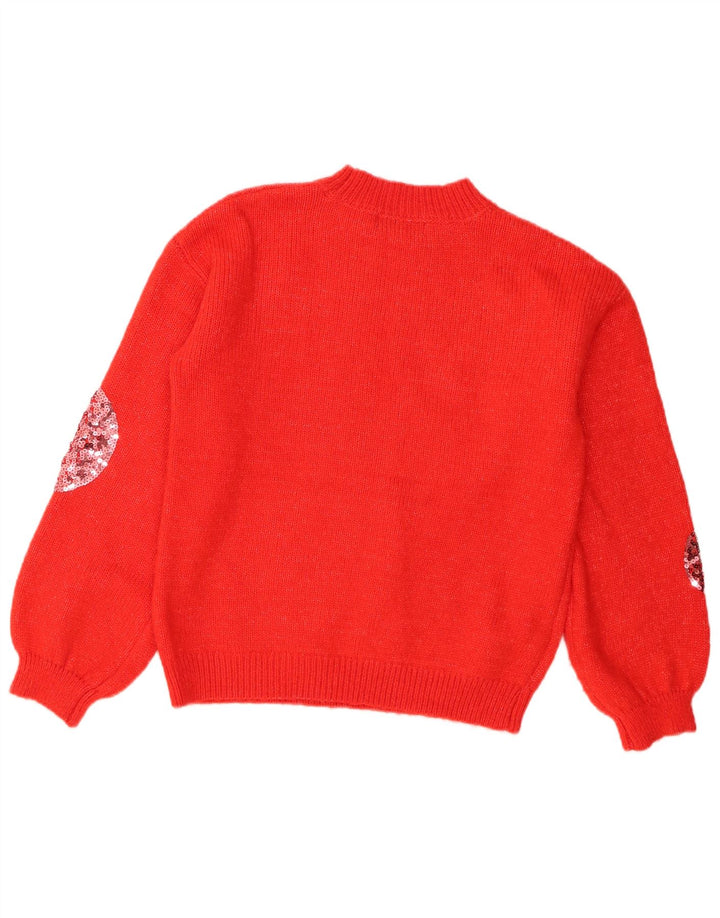 Marks & Spencer Damski sweter z golfem UK 10 Small Red Geometric