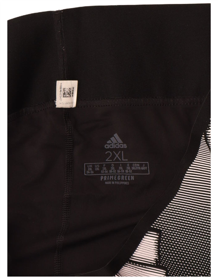 Damskie legginsy Adidas Graphic UK 24/26 2XL Czarny poliester