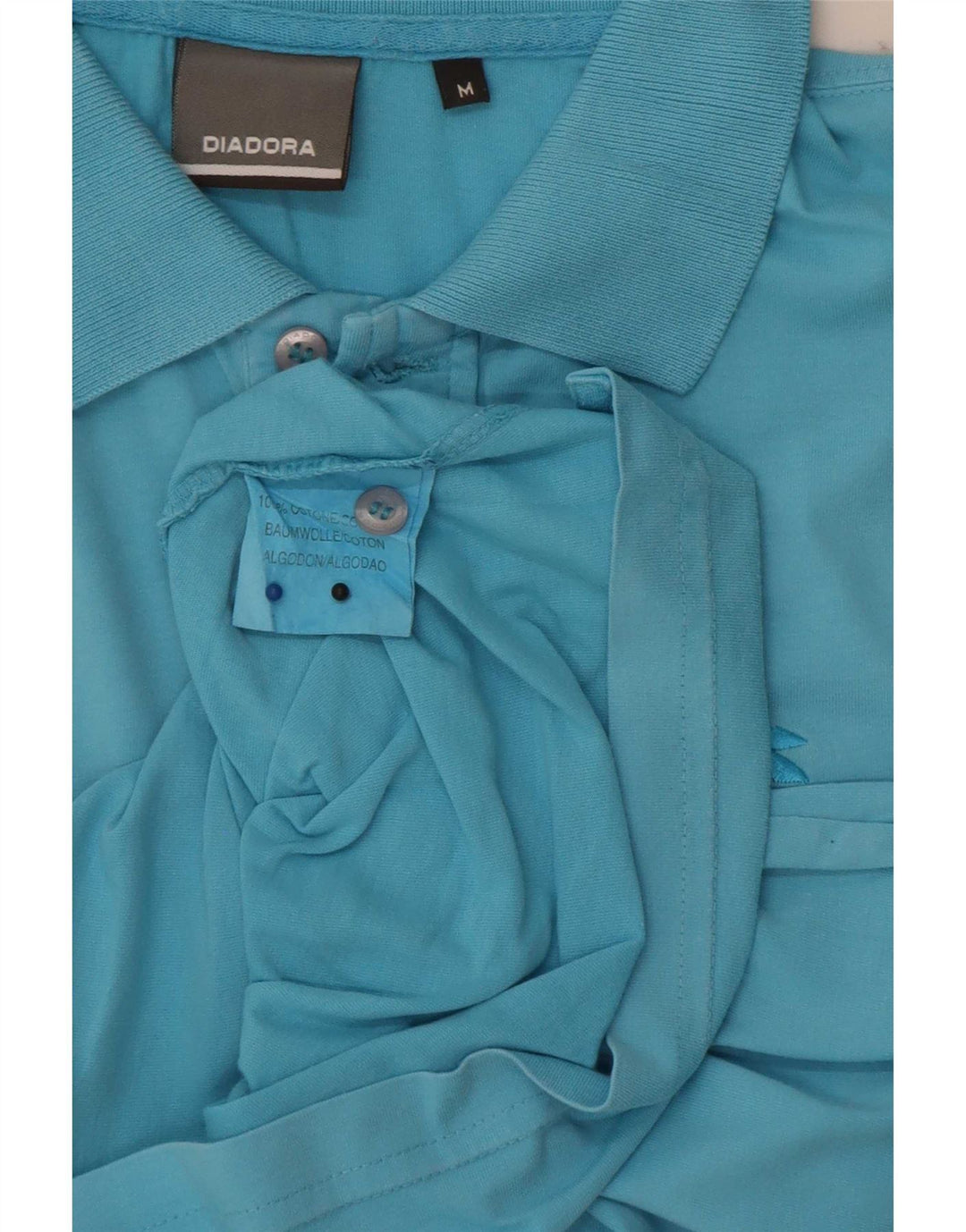 Męska koszulka polo Diadora, niebieska, bawełniana