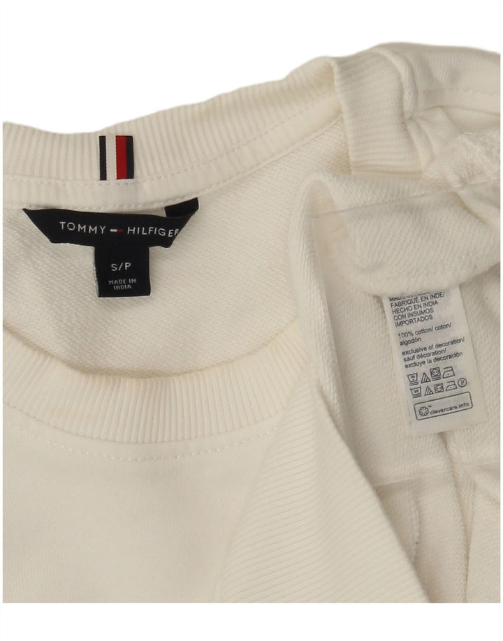 Męska bluza z grafiką Tommy Hilfiger, mała, biała, bawełniana