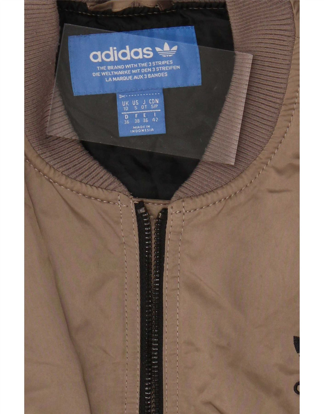Damska kurtka Adidas Graphic Oversized Padded Jacket UK 10 Mały brązowy poliester