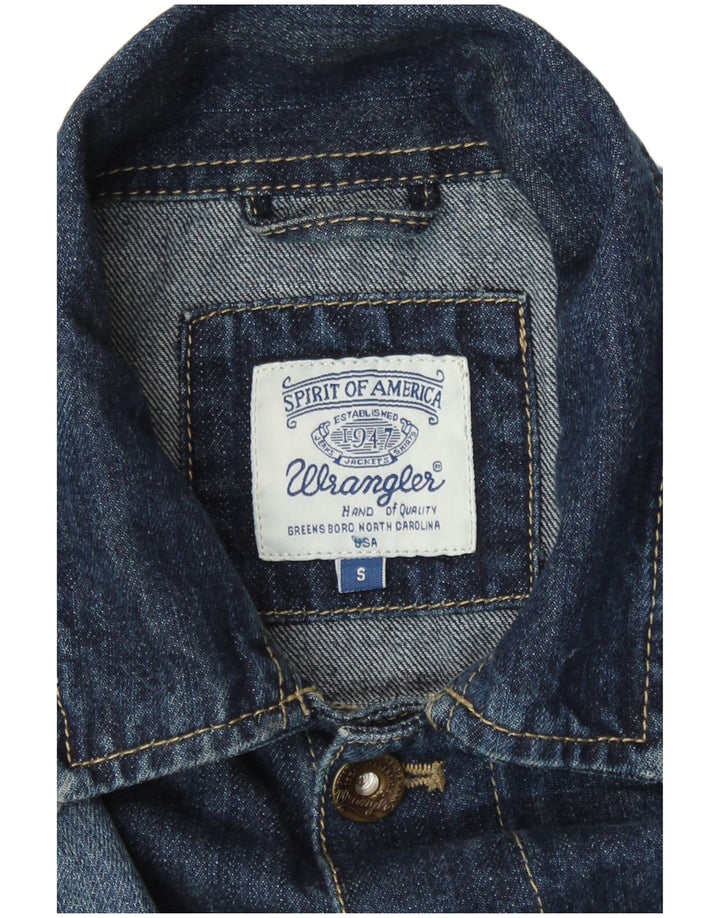 Męska kurtka dżinsowa Wrangler UK 36, mała, granatowa, bawełniana