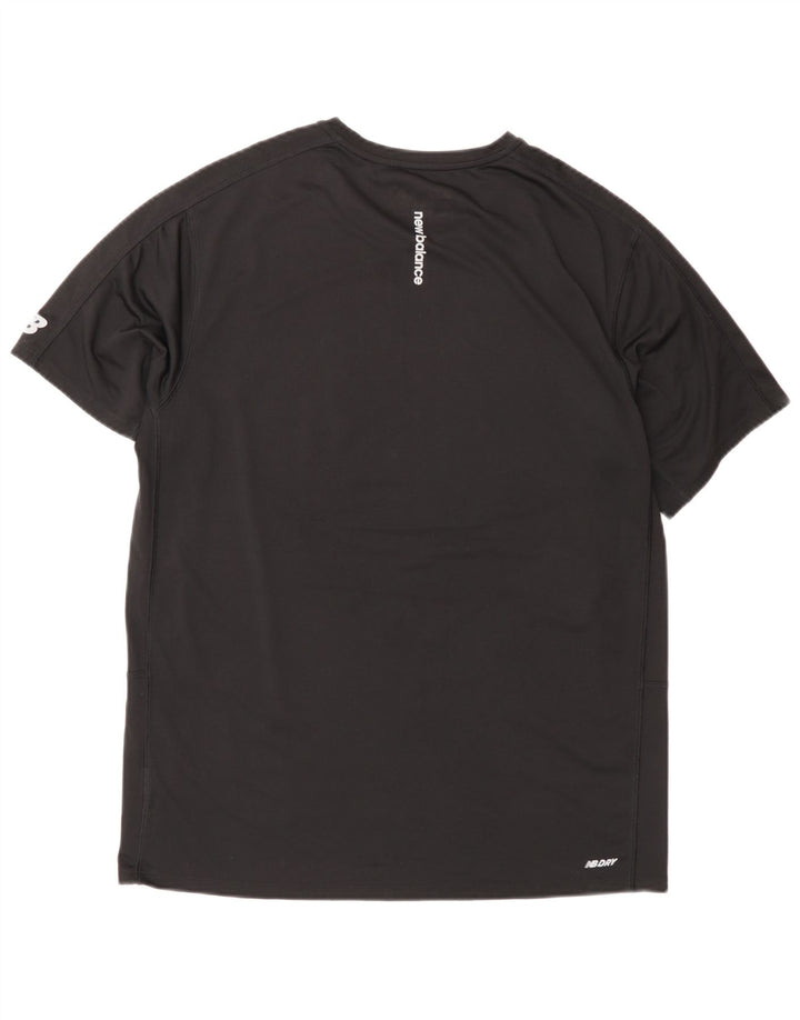 New Balance Męska Koszulka z Grafiką, Rozmiar Średni, Czarna