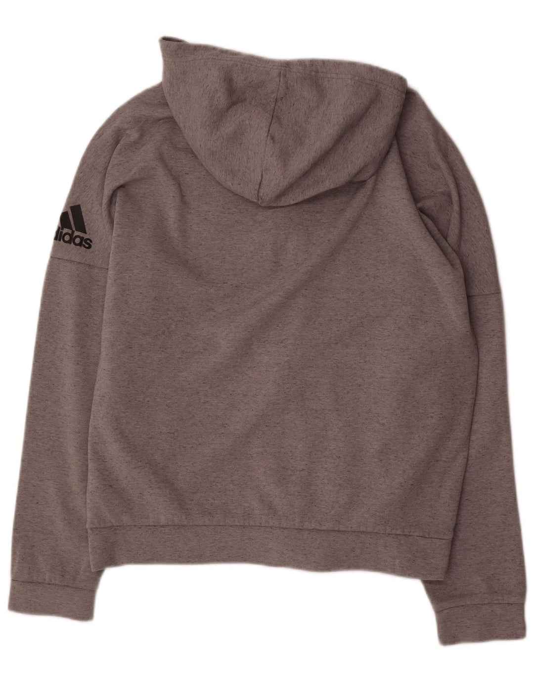 Męski sweter z kapturem i zamkiem błyskawicznym ADIDAS, duży, szary, nakrapiany