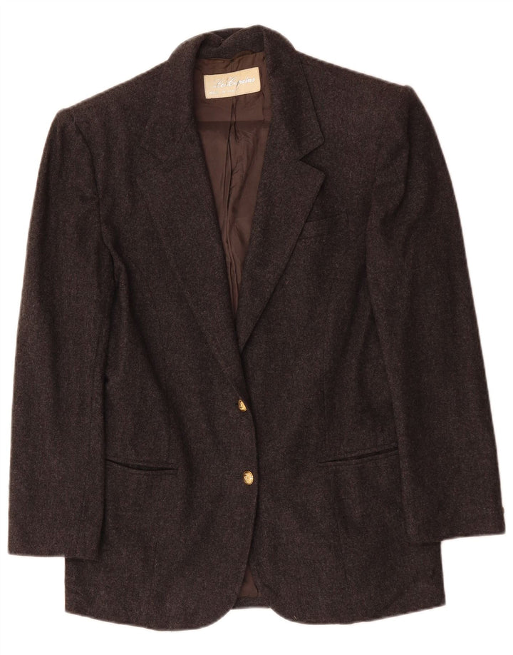 Damska marynarka zapinana na 2 guziki LES COPAINS UK 14, średnioszara