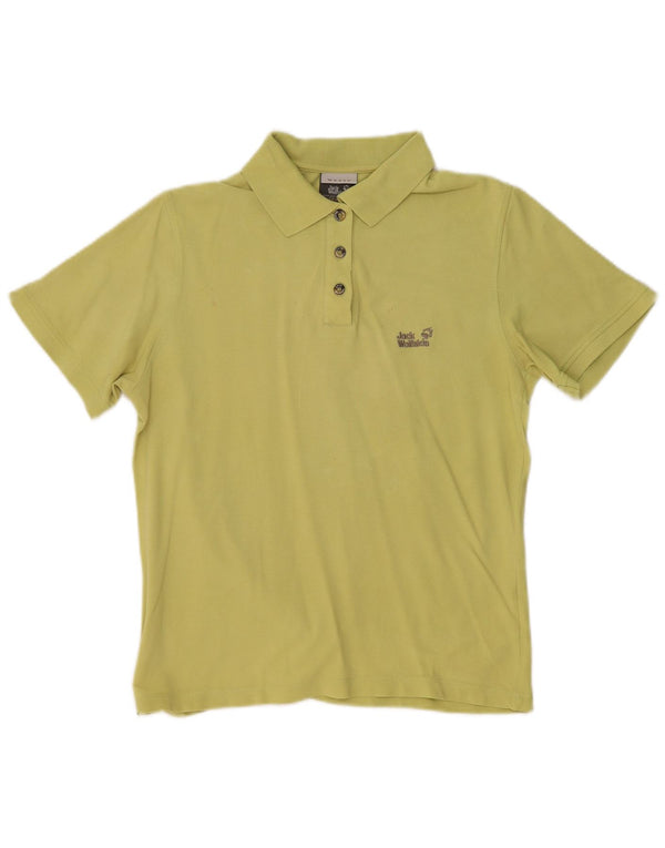Damska koszulka polo Jack Wolfskin UK 14/16, duża, żółta, bawełniana