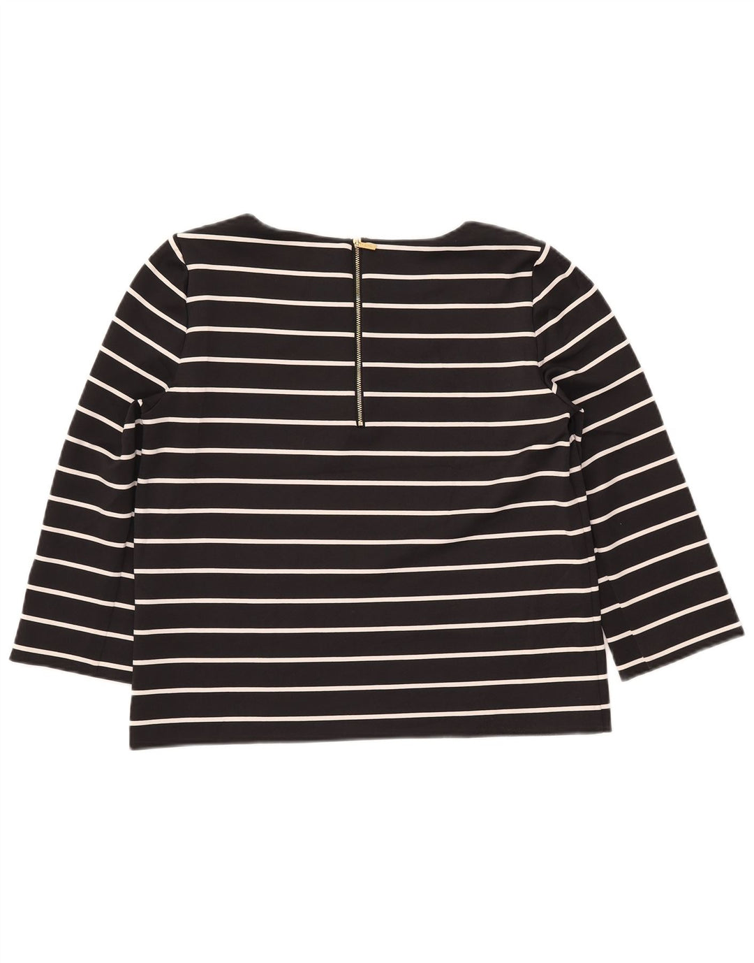Damski top CALVIN KLEIN z rękawem 3/4, UK 14, średni czarny poliester w paski