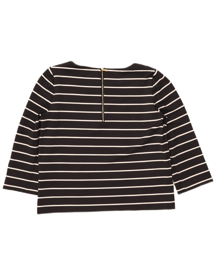 Damski top CALVIN KLEIN z rękawem 3/4, UK 14, średni czarny poliester w paski