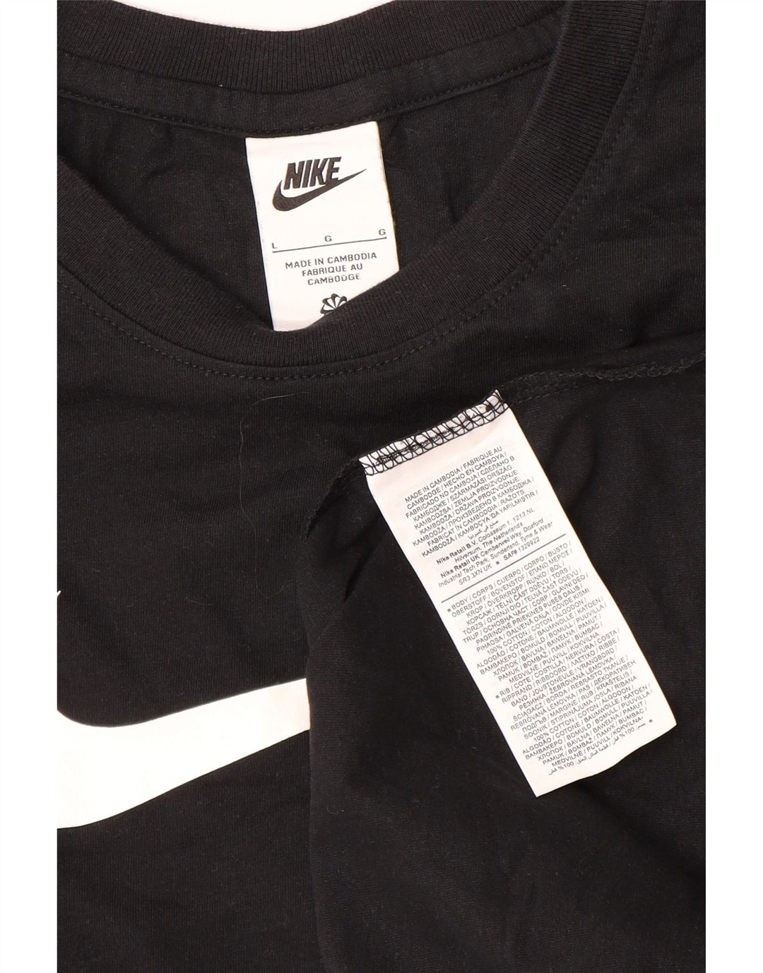 Męski T-shirt z grafiką Nike, duży, czarny, bawełniany