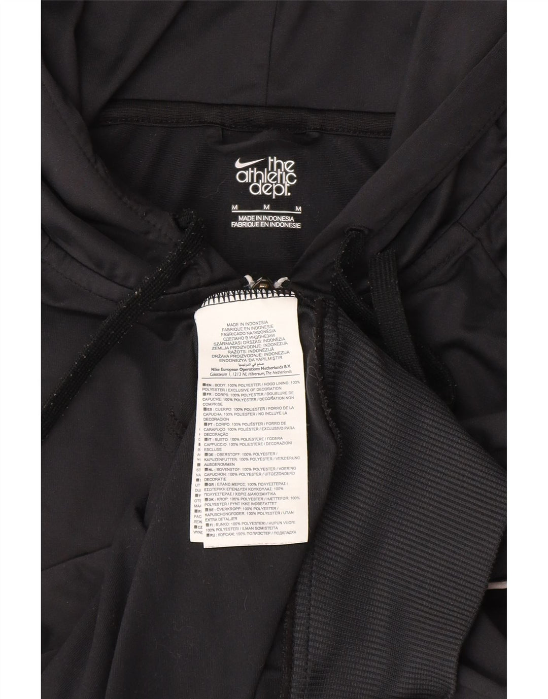 Damski sweter z kapturem i zamkiem Nike UK 14, średni czarny poliester