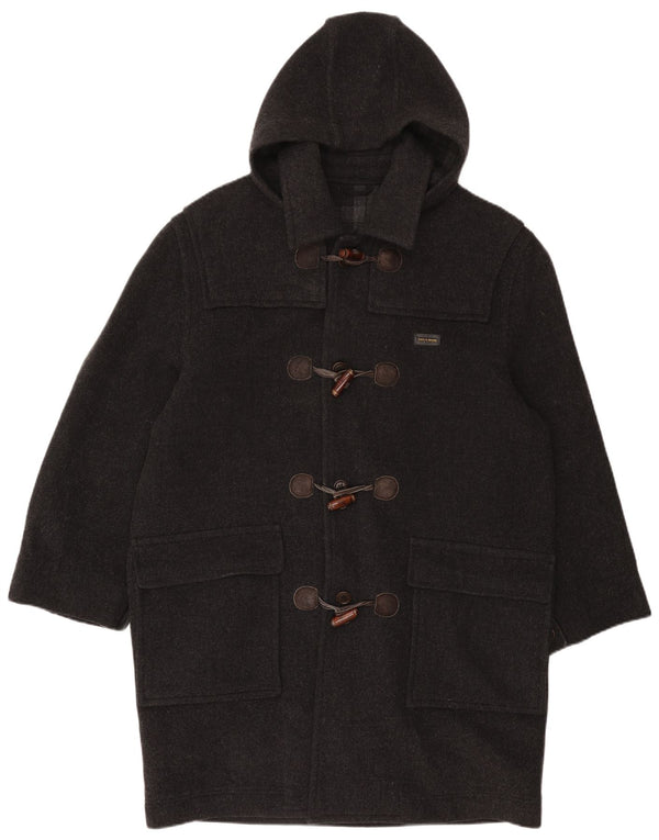 Męski płaszcz z kapturem Paul & Shark UK 40, duży, szary, wełniany