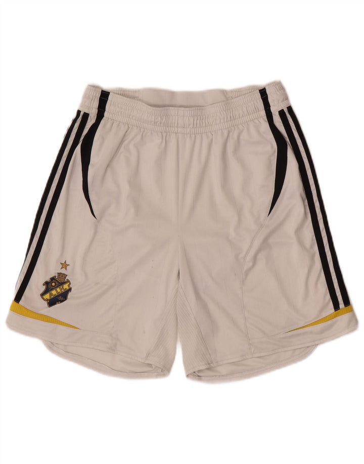 Męskie spodenki sportowe Adidas XL, biały, poliester z blokami kolorów