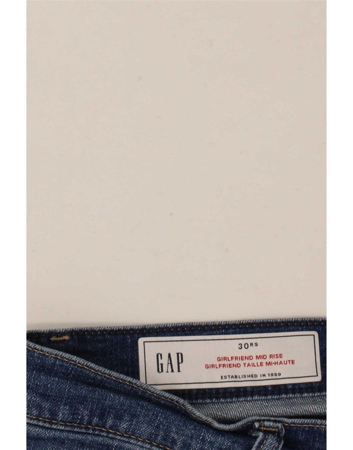 Jeansy Gap Girlfriend Distressed Mid Rise Slim Jeans W30 L27 Niebieskie