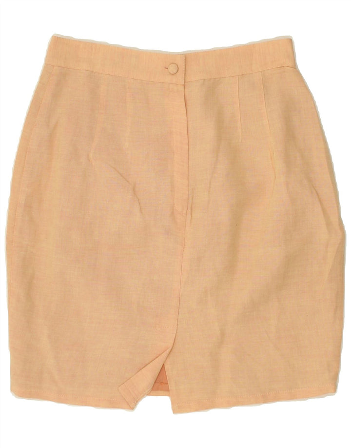 VINTAGE Womens Mini Skirt IT 40 Small W26 Beige Vintage Vintage and Second-Hand Vintage from Messina Hembry 