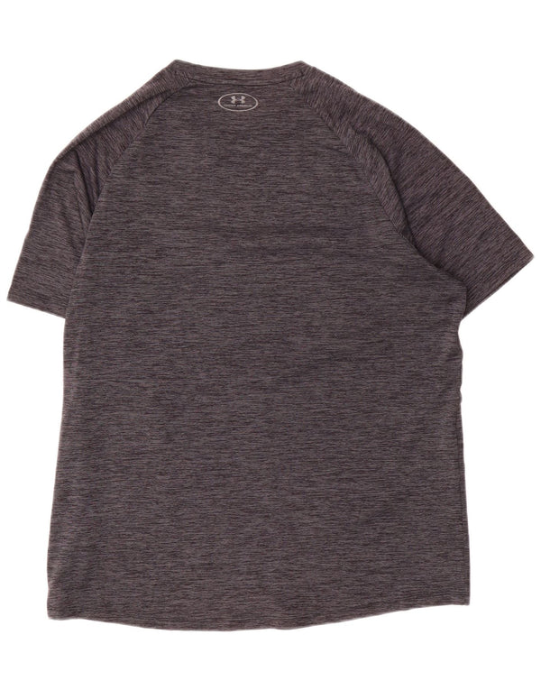Męski T-shirt z grafiką Under Armour, duży, szary, nakrapiany poliester