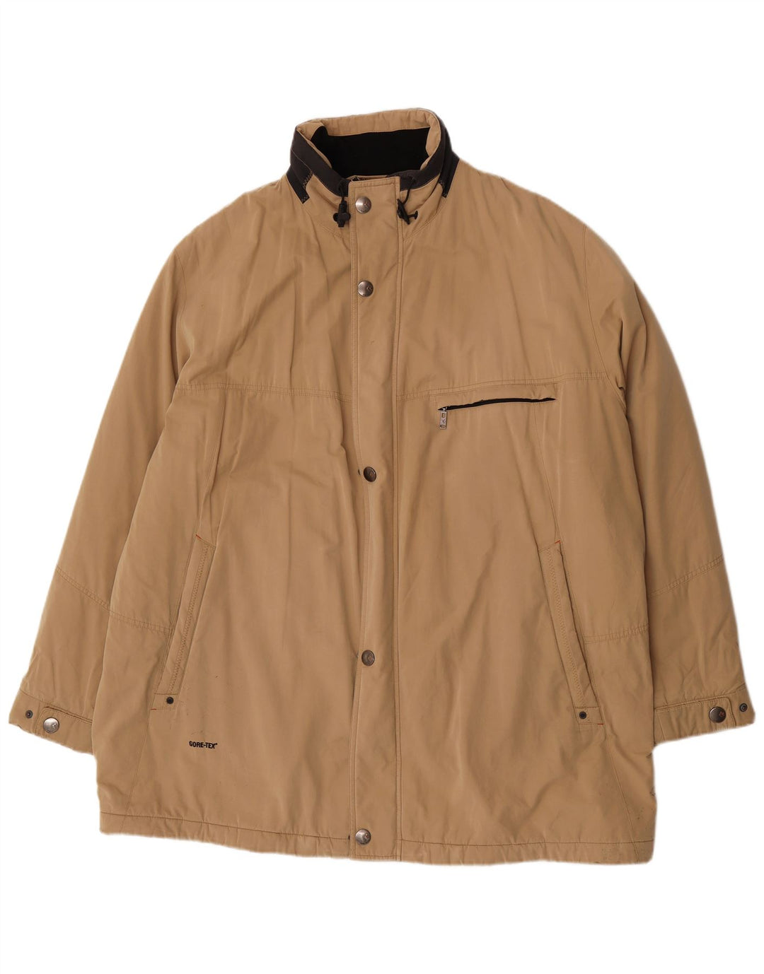 Męska kurtka wiatrówka Bugatti Gore-Tex UK 62 6XL Beżowa bawełna