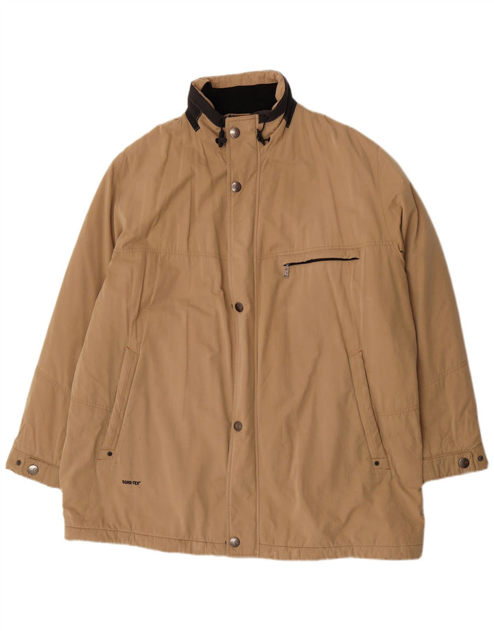 Męska kurtka wiatrówka Bugatti Gore-Tex UK 62 6XL Beżowa bawełna