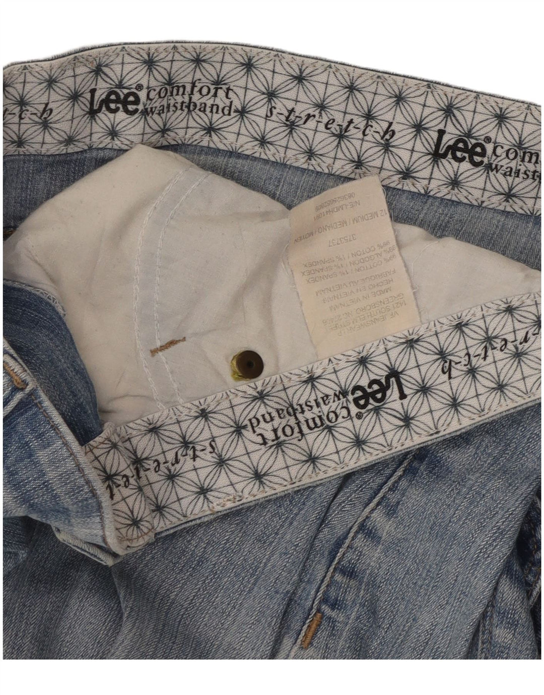 Damskie spodenki jeansowe Lee US 12 Large W34, niebieska bawełna