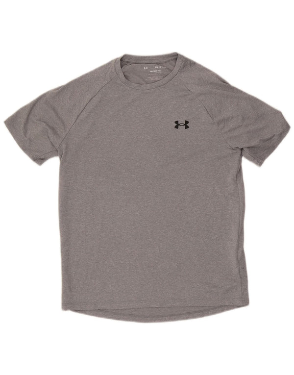 Męski t-shirt Under Armour, mały, szary, poliestrowy