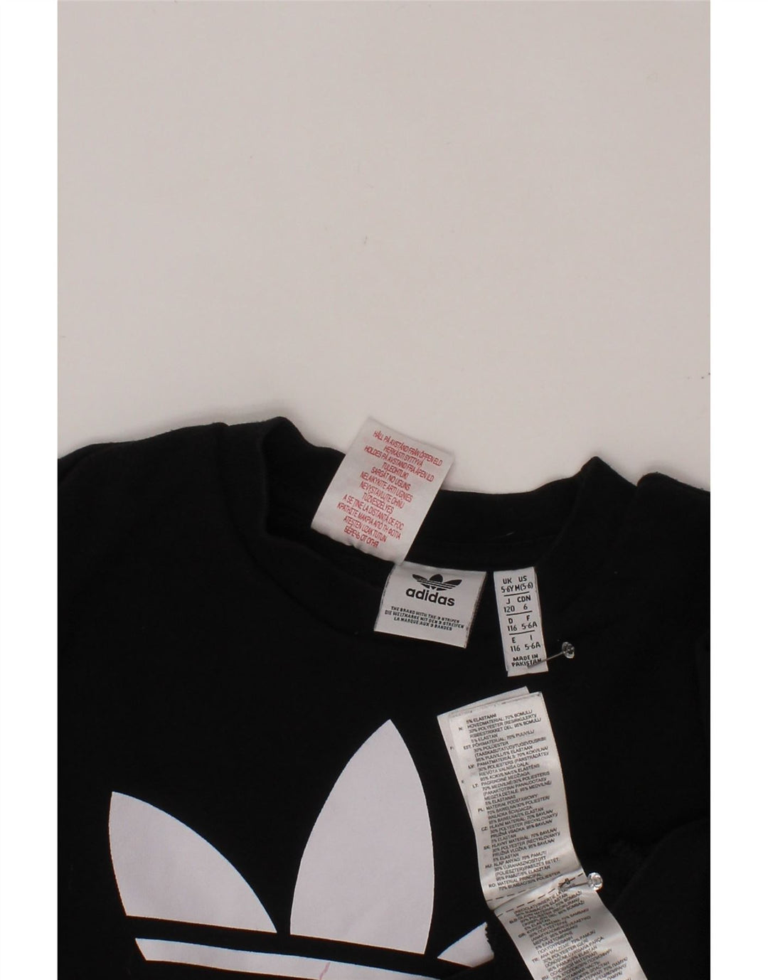 Bluza chłopięca ADIDAS z grafiką, 5-6 lat, czarna, bawełniana