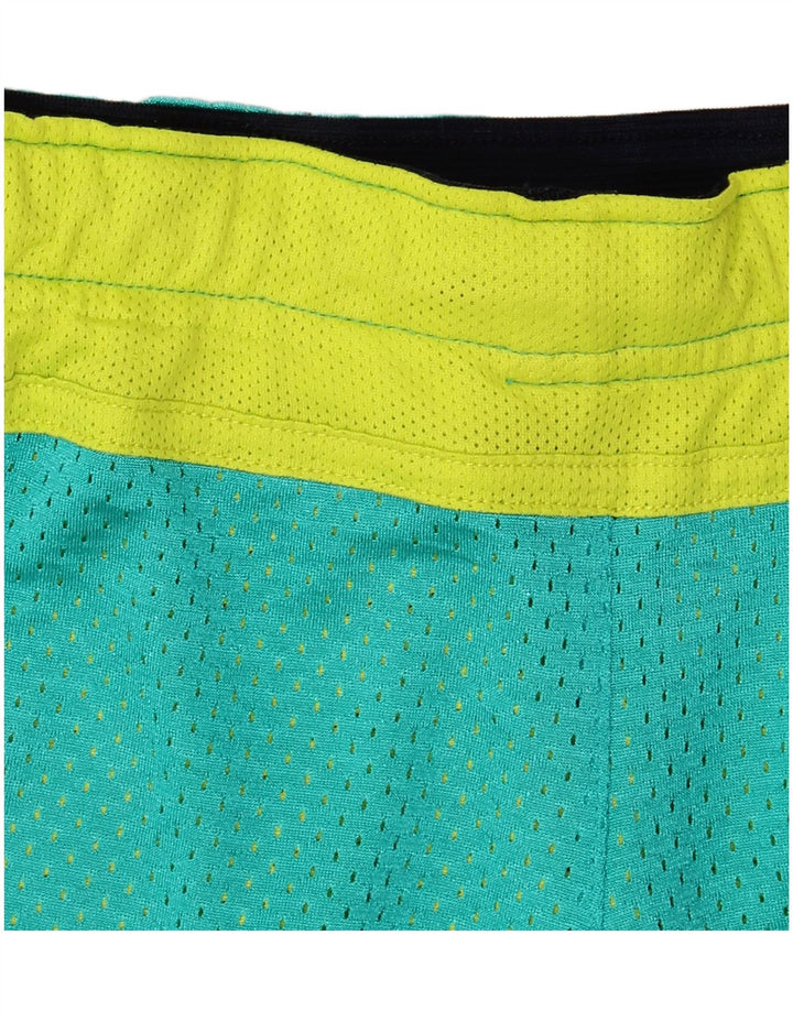 Damskie spodenki sportowe Nike UK 10, małe, zielone, poliestrowe bloki kolorów