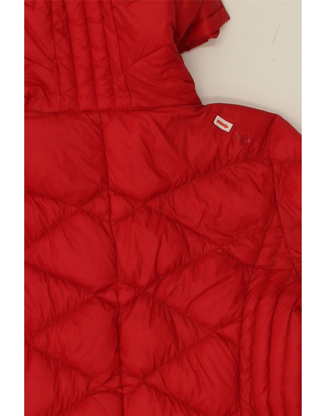 MICHAEL KORS Womens Hooded Padded Jacket UK 10 Small Red Argyle/Diamond Vintage Michael Kors and Second-Hand Michael Kors from Messina Hembry 