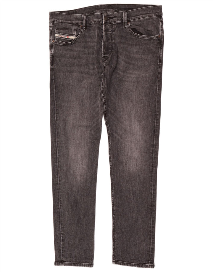 Męskie jeansy Diesel Slim W34 L33 Szara bawełna