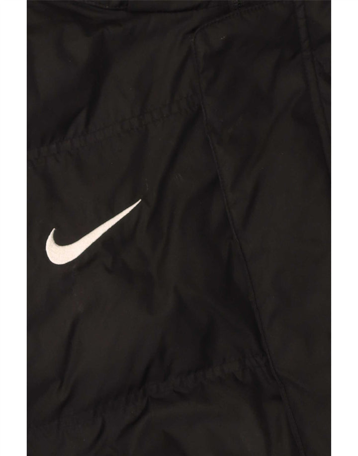 Męska wyściełana kurtka z kapturem Nike Storm-Fit UK 40, duża, czarna, poliestrowa