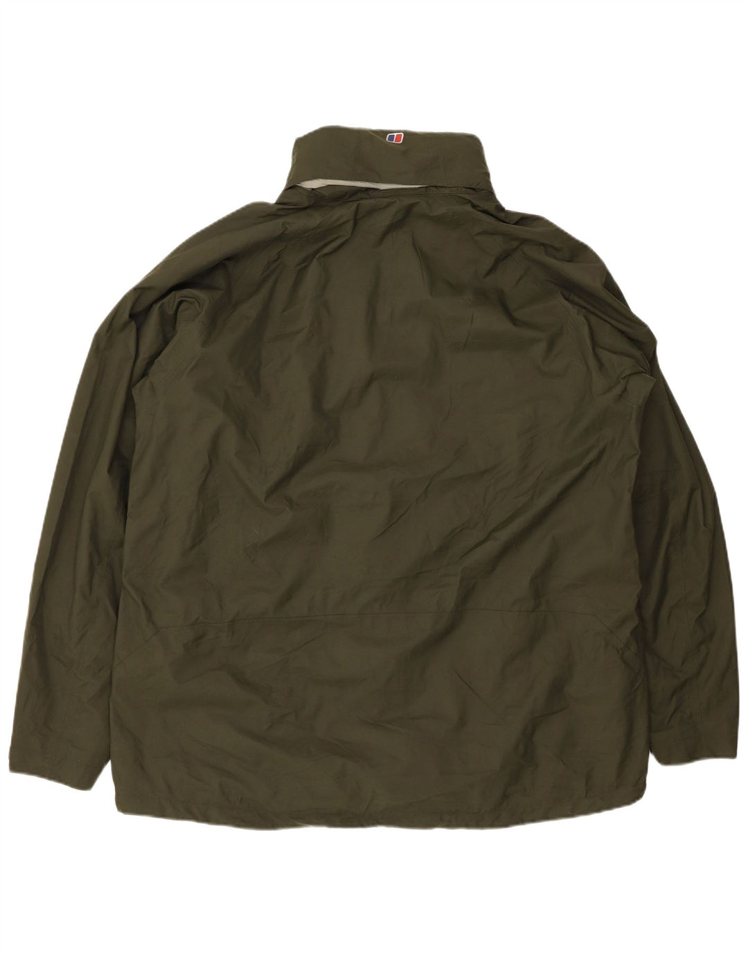 Męska kurtka przeciwdeszczowa BERGHAUS z kapturem UK 44 2XL Khaki Nylon