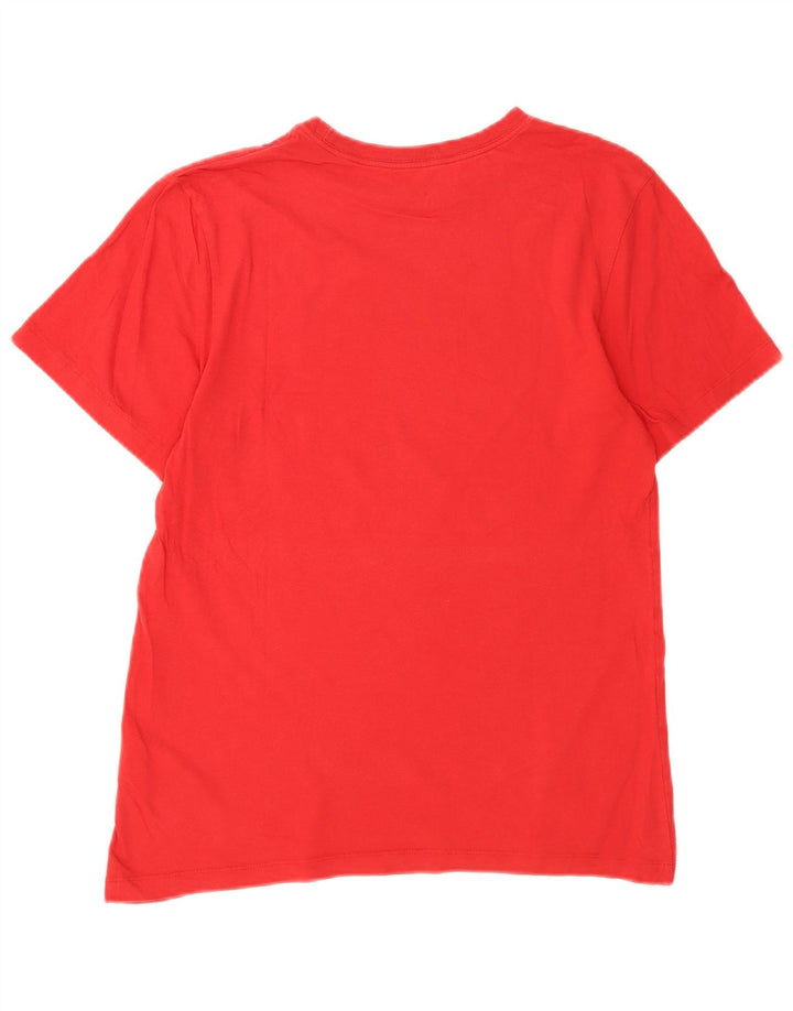 Męski T-shirt z grafiką Nike, mały, czerwony, bawełniany
