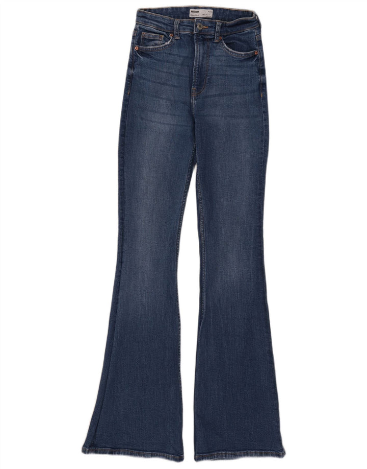 Damskie jeansy rozkloszowane Bershka EU 34 XS W24 L32 Niebieskie