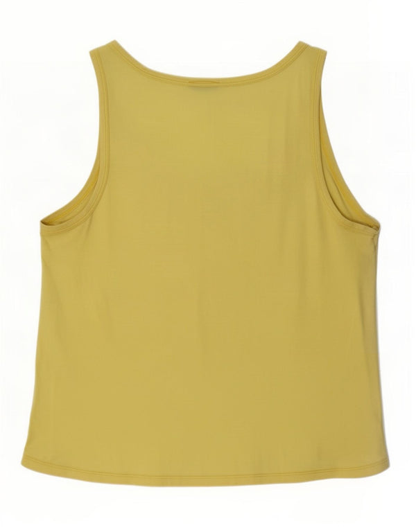 Top damski Benetton UK 16, duży, żółty, bawełniany