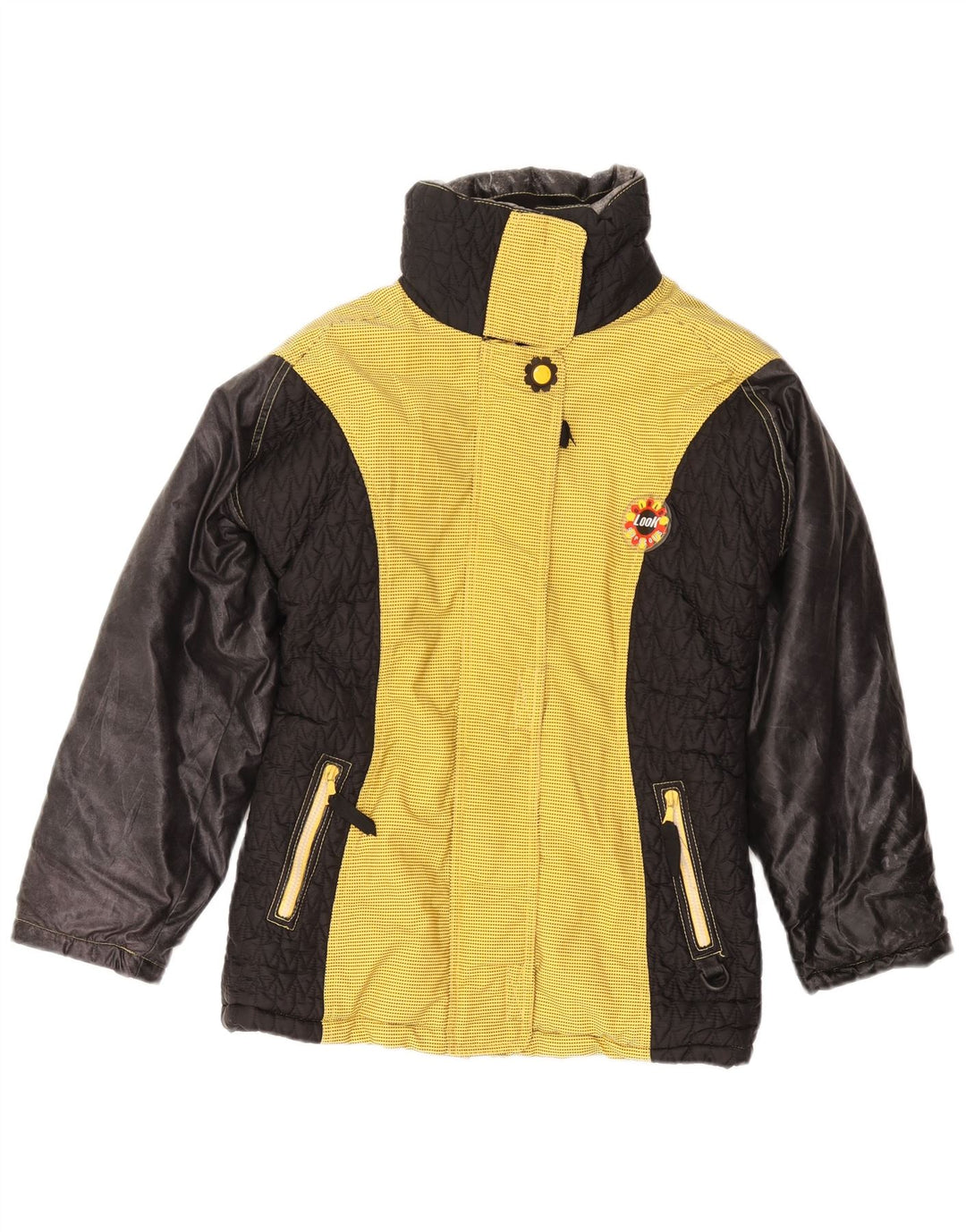 Damska kurtka wiatrówka VINTAGE UK 14, bawełna w kolorze średniożółtym