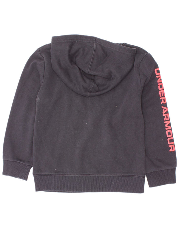 Chłopięcy sweter z kapturem Under Armour z grafiką, 4-5 lat, czarny, bawełniany