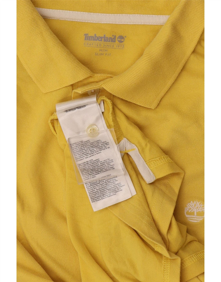 Męska koszulka polo Timberland Slim Fit, średnia żółta bawełna
