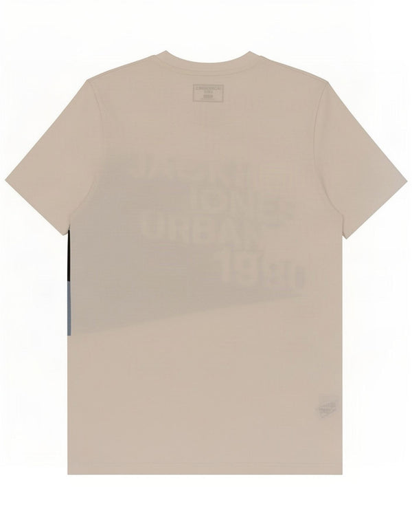 Męski T-shirt z grafiką Jack & Jones o dopasowanym kroju, średni, biały, bawełniany